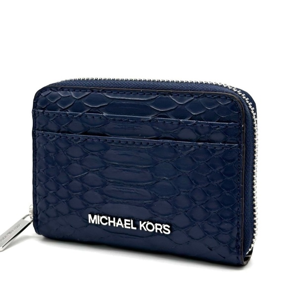 Michael Kors Medium ZA Card Case Wallet Navy Blue (NWT) - Picture 2 of 7